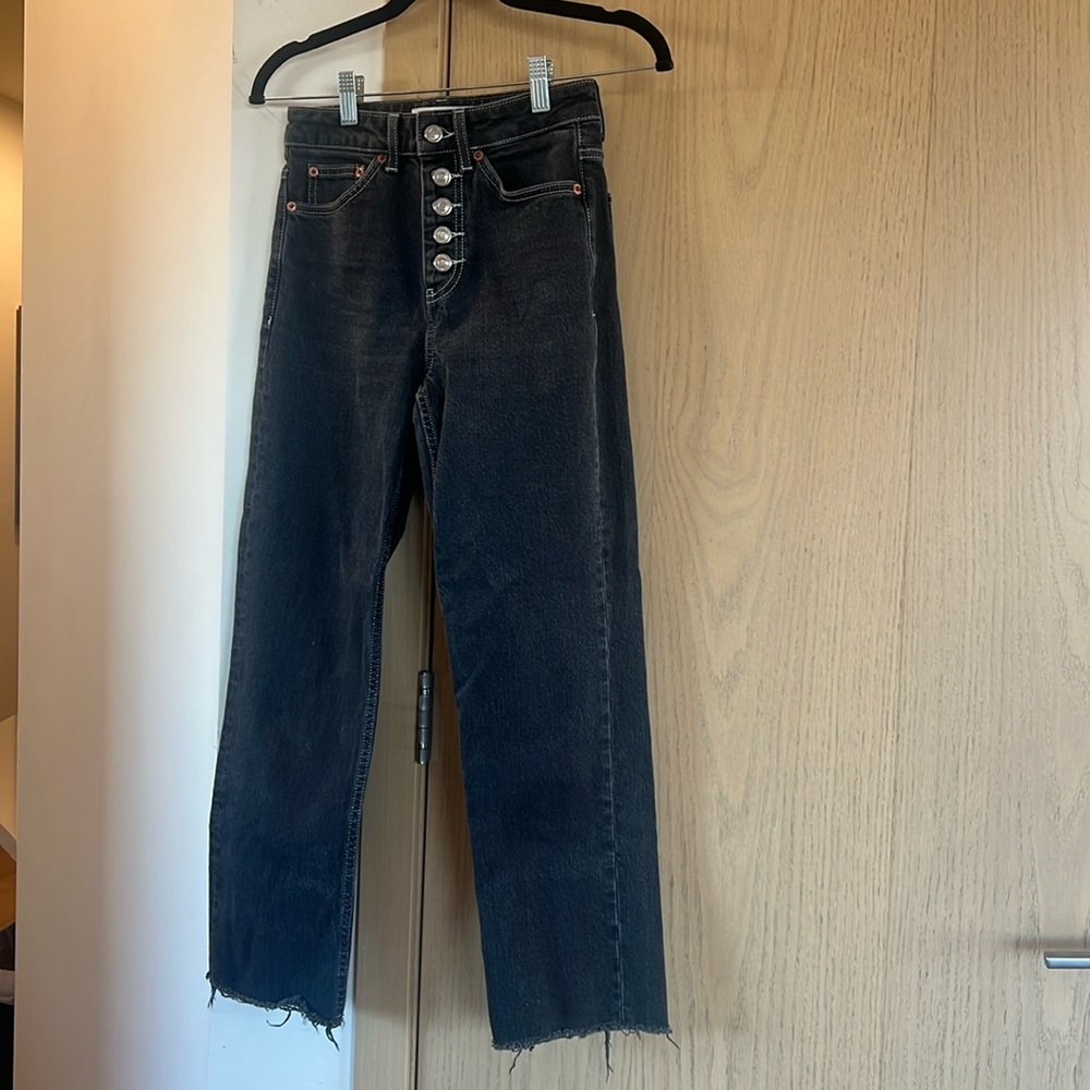 Topshop Black Jeans - Straight Leg